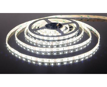 Светодиодная лента 5050/60 LED 14.4W IP65 [белая подложка] белый свет