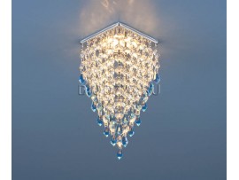 Встраиваемый потолочный светильник 2010  хром/прозрачный/голубой  (СH/Clear/BL)
