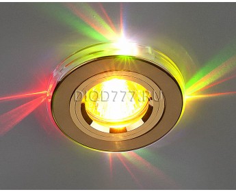 Встраиваемый потолочный светильник со светодиодами 2060/2 GD/7-LED (золото / мультиколор)