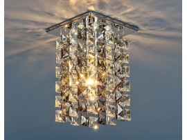 Встраиваемый потолочный светильник со светодиодной подсветкой 207 LED CH/SBK/Clear (хром / дымчатый / прозр.)