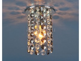 Встраиваемый потолочный светильник со светодиодной подсветкой 208 LED CH/SBK/Clear (хром / дымчатый / прозр.)
