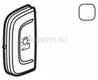 Legrand Valena Allure MyHome Лицевая панель для механизмов BUS/SCS С символом "Светорегулятор" 1 модуль Установка слева Белая