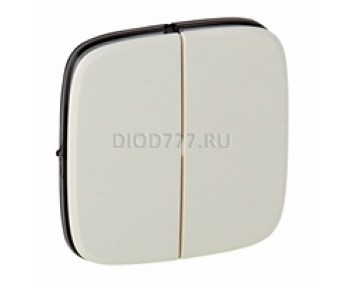 Legrand Valena Allure Лицевая панель для двухклавишного выключателя Алюминий