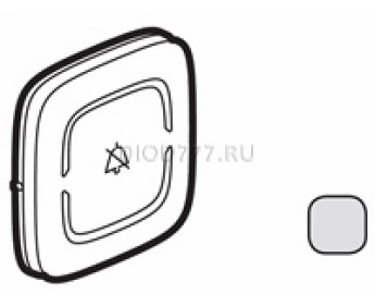 Legrand Valena Allure MyHome Лицевая панель для механизмов BUS/SCS С символом "Не беспокоить" 2 модуля Алюминий