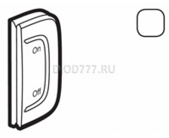 Legrand Valena Allure MyHome Лицевая панель для механизмов BUS/SCS С символом "On-Off" 1 модуль Установка справа Белая