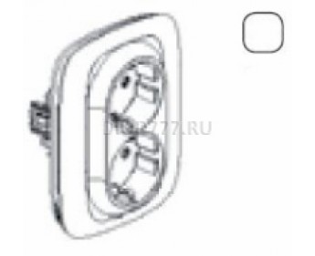 Legrand Valena Allure Силовая розетка двойная 2х2К+З 16А 250В с лицевой панелью С защитными шторками Безвинтовые зажимы Белая