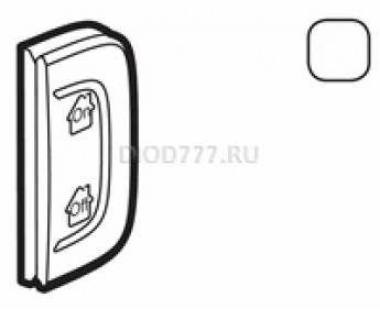 Legrand Valena Allure MyHome Лицевая панель для механизмов BUS/SCS С символом "GEN-On-Off" 1 модуль Установка справа Белая