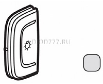 Legrand Valena Allure MyHome Лицевая панель для механизмов BUS/SCS С символом "Освещение" 1 модуль Установка слева Алюминий