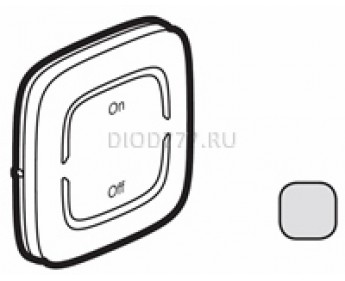 Legrand Valena Allure MyHome Лицевая панель для механизмов BUS/SCS С символом "On-Off" 2 модуля Алюминий