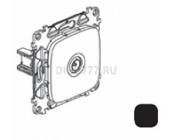 Legrand Valena Allure Розетка ТВ проходная 1, 5дБ/14дБ 0-2400 МГц С лицевой панелью Антрацит