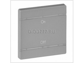 Legrand Valena Life MyHome Лицевая панель для механизмов BUS/SCS С символом "On-Off" 2 модуля Алюминий