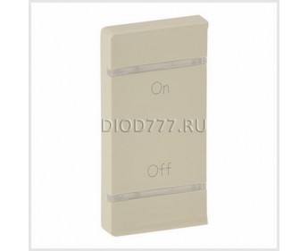 Legrand Valena Life MyHome Лицевая панель для механизмов BUS/SCS С символом "On-Off" 1 модуль Установка слева Слоновая кость
