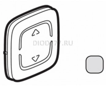 Legrand Valena Allure MyHome Лицевая панель для механизмов BUS/SCS С символом "Вверх-вниз" 2 модуля Алюминий