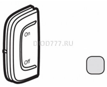 Legrand Valena Allure MyHome Лицевая панель для механизмов BUS/SCS С символом "On-Off" 1 модуль Установка слева Алюминий