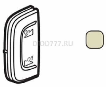 Legrand Valena Allure MyHome Лицевая панель для механизмов BUS/SCS С символом "Освещение-звук" 1 модуль Установка слева Слоновая кость