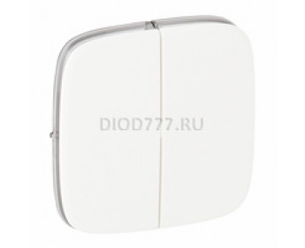 Legrand Valena Allure Лицевая панель для двухклавишного выключателя Жемчуг