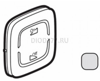 Legrand Valena Allure MyHome Лицевая панель для механизмов BUS/SCS С символом "Светорегулятор On-Off" 2 модуля Алюминий