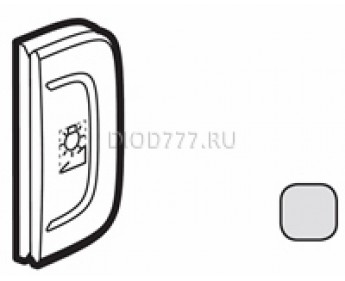 Legrand Valena Allure MyHome Лицевая панель для механизмов BUS/SCS С символом "Светорегулятор" 1 модуль Установка справа Алюминий