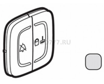 Legrand Valena Allure MyHome Лицевая панель двойная для механизмов BUS/SCS С символами "Не беспокоить" и "Убрать номер" 2 модуля Алюминий