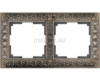 WL07-Frame-02 / Рамка на 2 поста  (бронза)