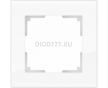 WL01-Frame-01 / Рамка на 1 пост (белый,стекло)