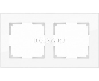 WL01-Frame-02 / Рамка на 2 поста (белый,стекло)
