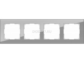 WL01-Frame-04 / Рамка на 4 поста (серый,стекло)