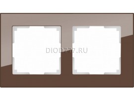 WL01-Frame-02 / Рамка на 2 поста (мокко)