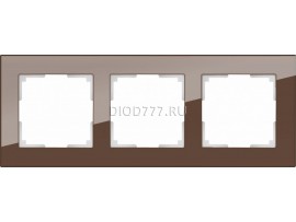 WL01-Frame-03 / Рамка на 3 поста (мокко)