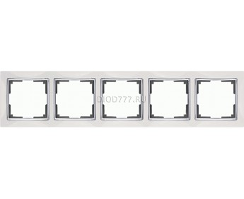 WL03-Frame-05-white / Рамка на 5 постов (белый)