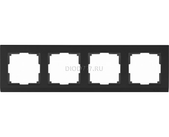 WL04-Frame-04-black / Рамка на 4 поста (черный)