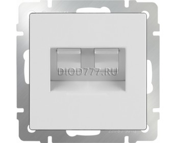 Розетка двойная Ethernet RJ-45 (белая)