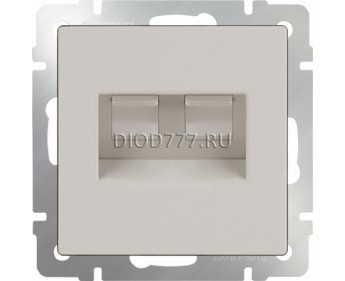 Розетка двойная Ethernet RJ-45  (слоновая кость)